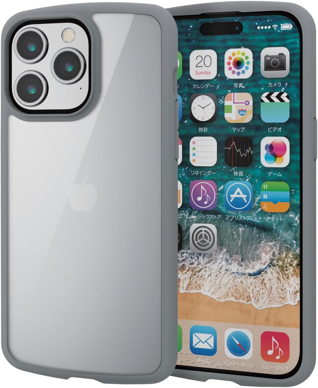 乐天商城 - エレコム iPhone15 Pro Max ケース TOUGH SLIM LITE 耐衝撃 衝撃吸収 薄型 軽量 ストラップシート付き ストラップホール付き [全周配置のエアークッションが衝撃を吸収] グレー PM-A23DTSLFCGY