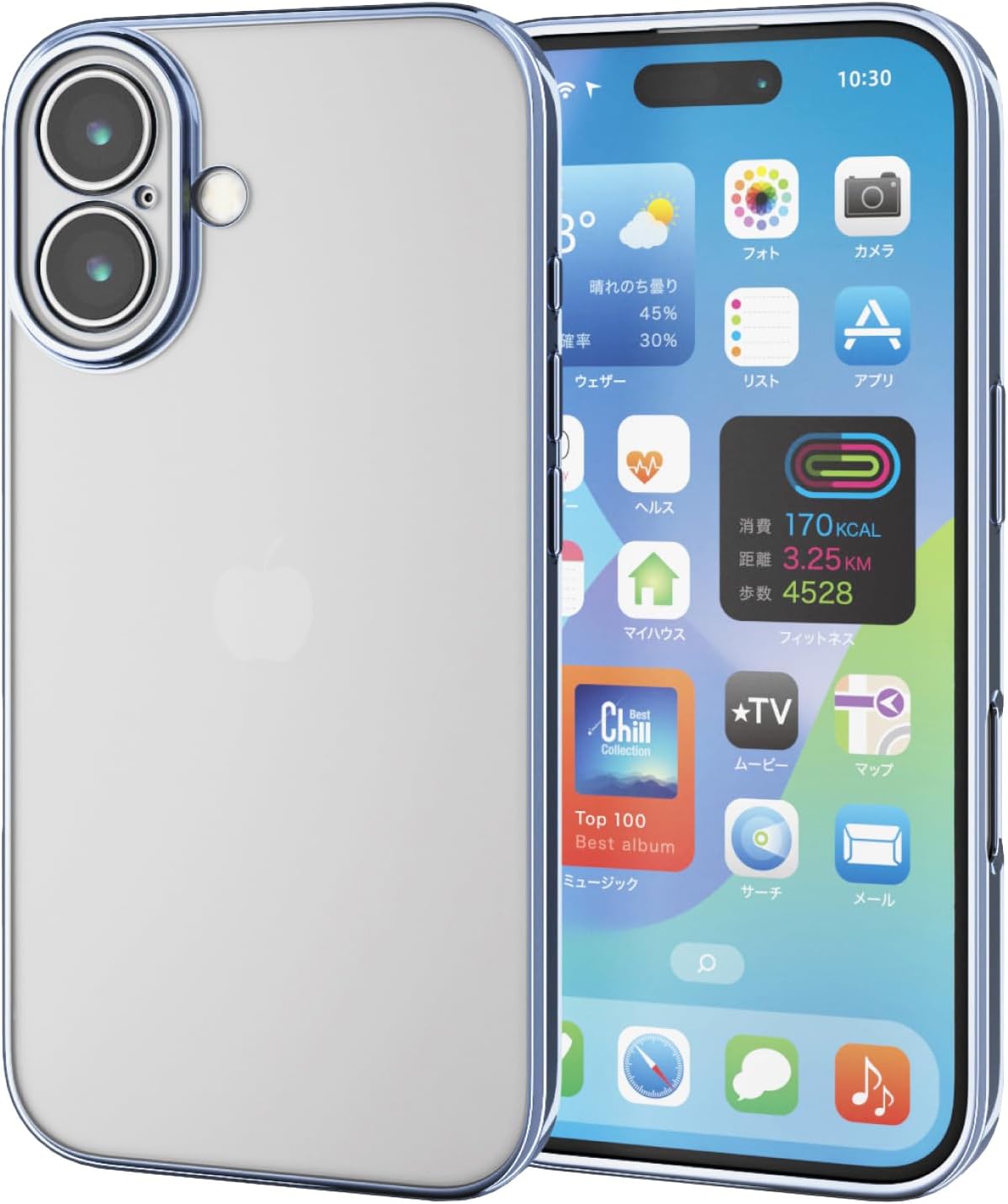 Rakuten - エレコム iPhone 16 ケース 極限設計 メタリック フレーム ソフト TPU メタリックペールブルー PM-A24AUCTMKBU