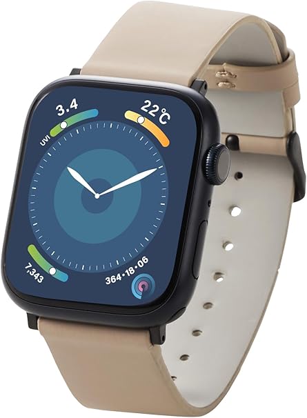 [エレコム] アップルウォッチ バンド Watch 49mm 45mm 44mm 42mm ソフトレザー グレージュ AW-45BDLGB