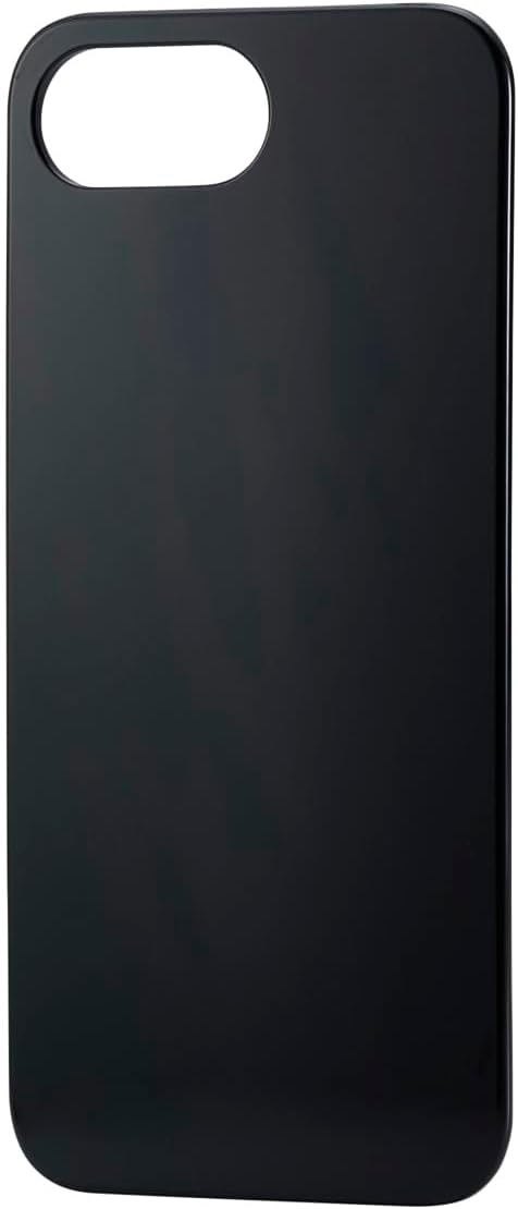 エレコム iPhone 16e バックパネル パックプレート 背面シート ナノサクション [何度でも付け外し可能] ワイヤレス充電対応 ブラック PM-A25SMPPCBK