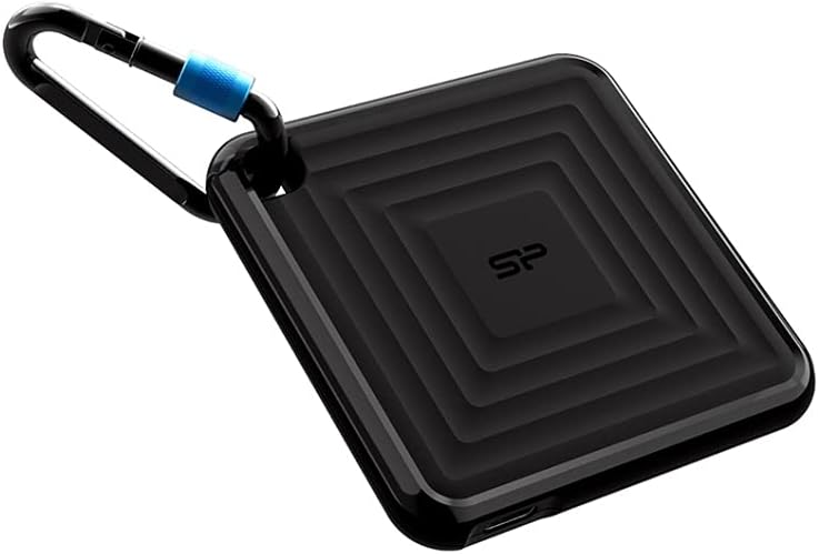 シリコンパワー 外付けSSD 960GB USB3.2 Gen2 Type-C PS4 動作確認済 Mac Windows 小型 耐衝撃 3年保証 PC60 SP960GBPSDPC60CK（楽天・セレクトストアレインボー）