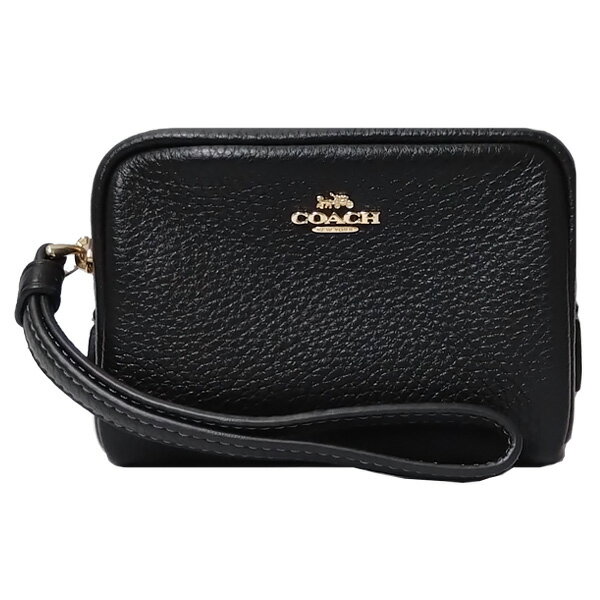 コーチ COACH 小物 ポーチ CW906 IMBLK ポーチ リストレット ペプルド レザー ブ