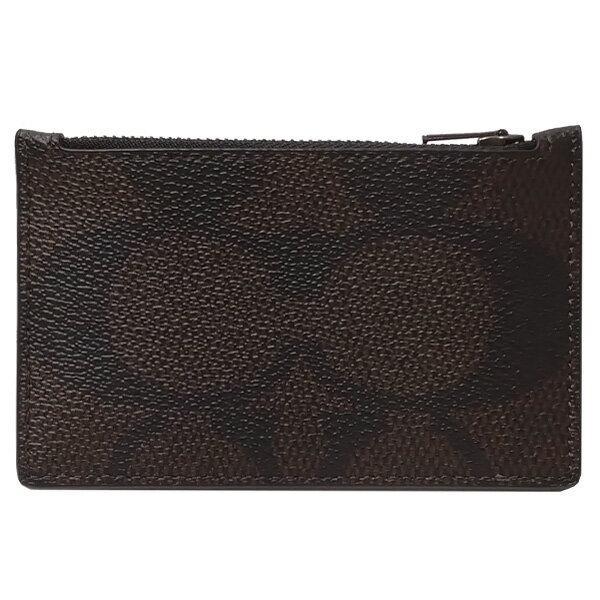 コーチ COACH 小物 カードケース CAB81 QBXI8 ブロックド シグネチャー ジップ カードケース ウォルナット×タン アウトレット［並行輸入品］【メンズ レディース ギフト ブランド カード入れ ビジネス】