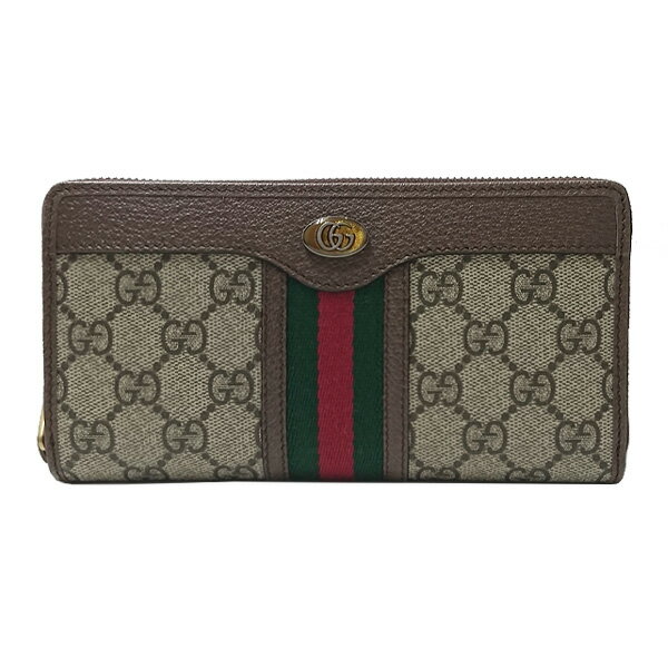 グッチ GUCCI 財布 長財布 597612 96IWT 8745 オフディア GG ジップ アラウンド ウォレット ベージュ×エボニー[並行輸入品]【レディース ギフト ブランド ラウンドファスナー ウォレット】