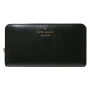 ケイトスペード kate spade 財布 長財布 WLR00130-001 black ステイシー サフィアーノ レザー ラージ コンチネンタル ウォレット ブラック アウトレット 並行輸入品 【レディース ギフト ブランド 無地 黒 ラウンド ジップ】