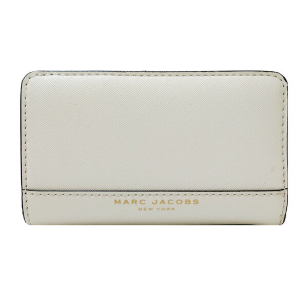 マークジェイコブス 財布（レディース） マークジェイコブス MARC JACOBS 財布 二つ折り財布 M0013588-134 VINTAGE WHITE ヴィンテージホワイト アウトレット [並行輸入品]【レディース ギフト ブランド 無地 白 折り財布 ラウンドファスナー ウォレット】