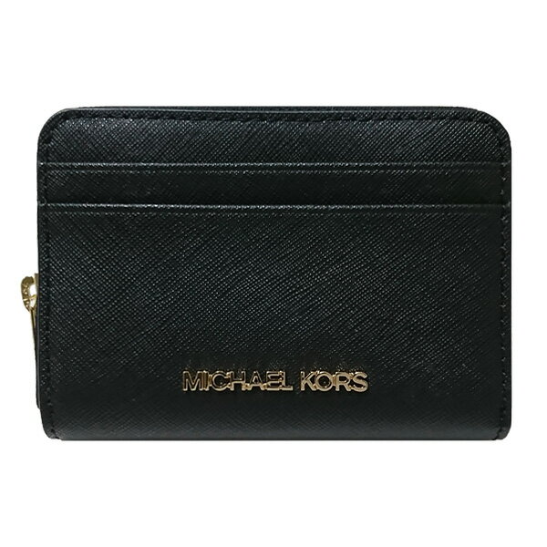 マイケル・コース 革小銭入れ レディース マイケルコース MICHAEL KORS 財布 コインケース 35H8GTVZ1L BLACK ジェット セット トラベル レザー ミディアム ジップ アラウンド カードケース ブラック アウトレット [並行輸入品]【レディース ギフト ブランド 小銭入れ コンパクト ミニ ウォレット】