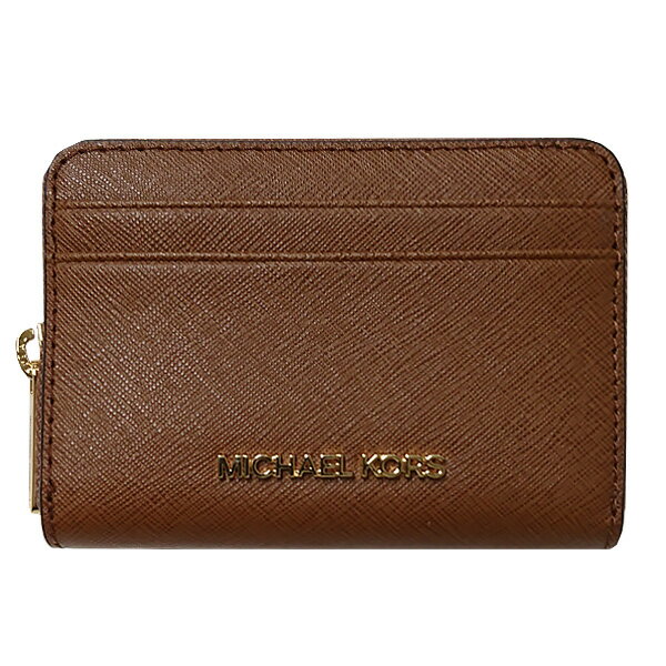 マイケル・コース 革小銭入れ レディース マイケルコース MICHAEL KORS 財布 コインケース 35H8GTVZ1L LUGGAGE ジェット セット トラベル レザー ミディアム ジップ アラウンド カードケース ラゲッジ アウトレット [並行輸入品]【レディース ギフト ブランド 小銭入れ コンパクト ウォレット ブラウン系】