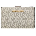 マイケルコース MICHAEL KORS 財布 二つ折り財布 35F8GTVF2B VANILLA ジェット セット トラベル ミディアム ビルフォールド ジッ...