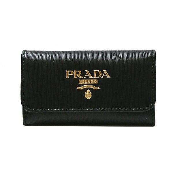 プラダ キーケース プラダ PRADA 小物 キーケース 1PG222 2B6P F0002 NERO ヴィッテロ ムーヴ キーケース ブラック アウトレット[並行輸入品]【レディース ギフト ブランド 黒 無地】