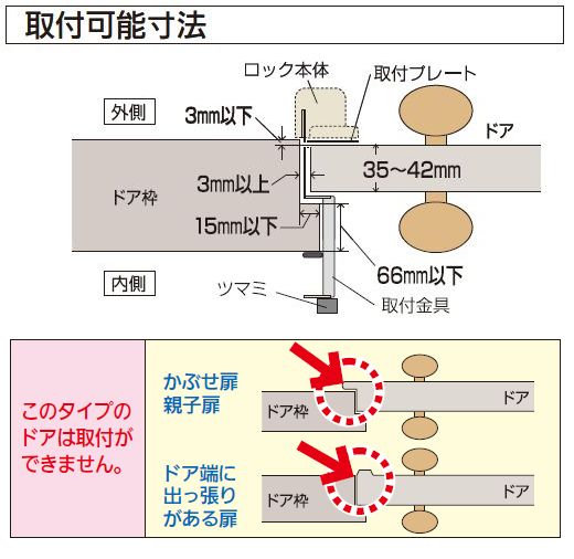 直送品 ガードロック 留守わからん錠 No.555 防犯対策 玄関 ドア 鍵 施錠 グッズ 補助錠 泥棒 賃貸 防止 借家 select-tool-10040028 DIYとプロの店 セレクトツール サンプル画像2