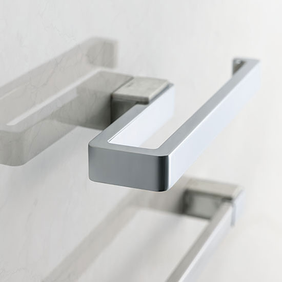 KAWAJUN タオルリング SE-330-C092 | ELACHION エラキオン 大理石調 タオルハンガー タオルホルダー タオルレール タオル掛け おしゃれ キッチン 洗面所 トイレ 簡単 取付 DIY 新築 新居 リフォーム カワジュン 河淳 2