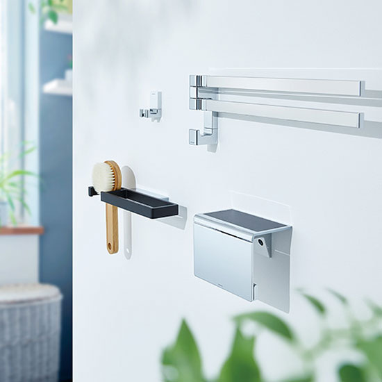 KAWAJUN タオルリング SE-420-003C | クローム ブラック タオルハンガー タオルホルダー タオル掛け ドライヤー おしゃれ キッチン 洗面所 トイレ 簡単 取付 DIY 新築 新居 リフォーム カワジュン 河淳 3