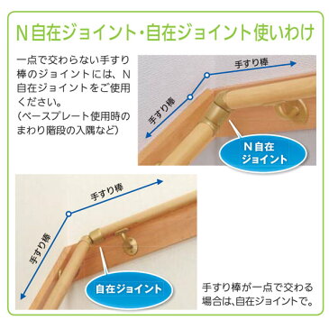 32N自在ジョイント [ 手摺 手すり金具 ブラケット 玄関 階段 廊下 トイレ 洗面所 屋内 立ち上がる 取付金具 固定金具 転倒防止 介護 介護用品 介助用品 歩行補助具 介護市場 福祉用品 ]