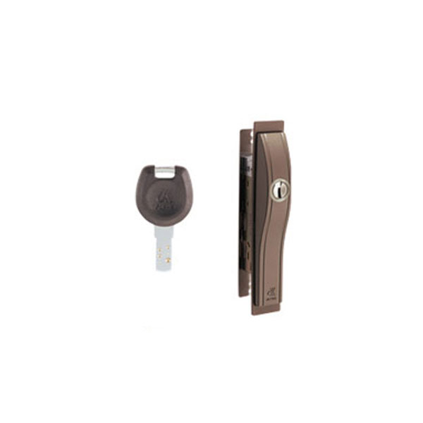 Rakuten - 【直送品】アルファ F4056引違錠 カラー:ブラウン 適応サイズ 扉厚:22mm~35mm(ただしスペンサー 飾り座を使用しない場合は40mmまで可) 幅:20~26mm 切欠穴高さ:110~150mm