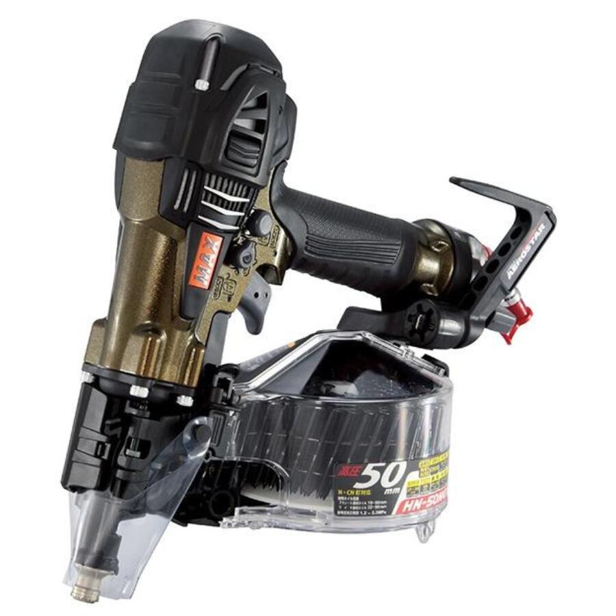 マックス HN-50N4(D) 限定カラー アンバーオリーブ 高圧コイルネイラ 高圧釘打機 ZT92323 MAX