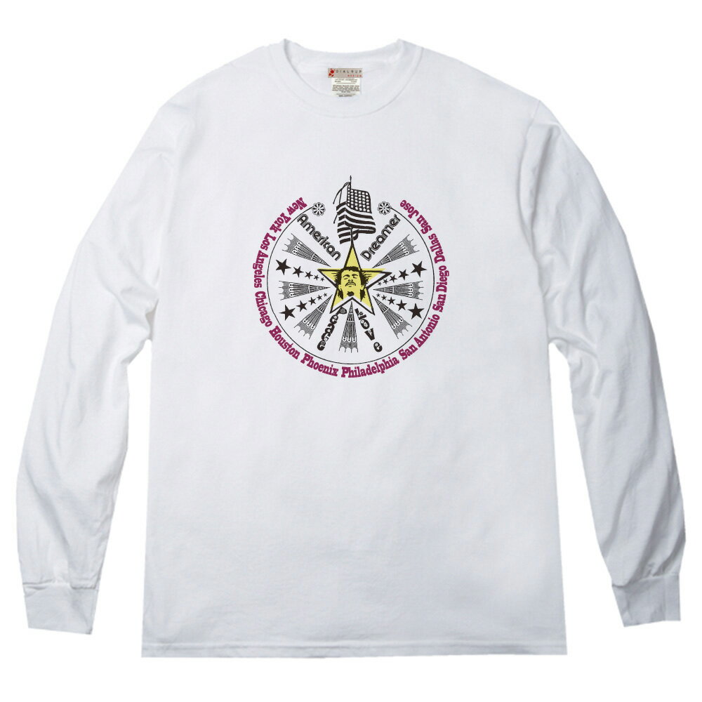 Rakuten - アメリカン ピース デザイン ロング Tシャツ circle
