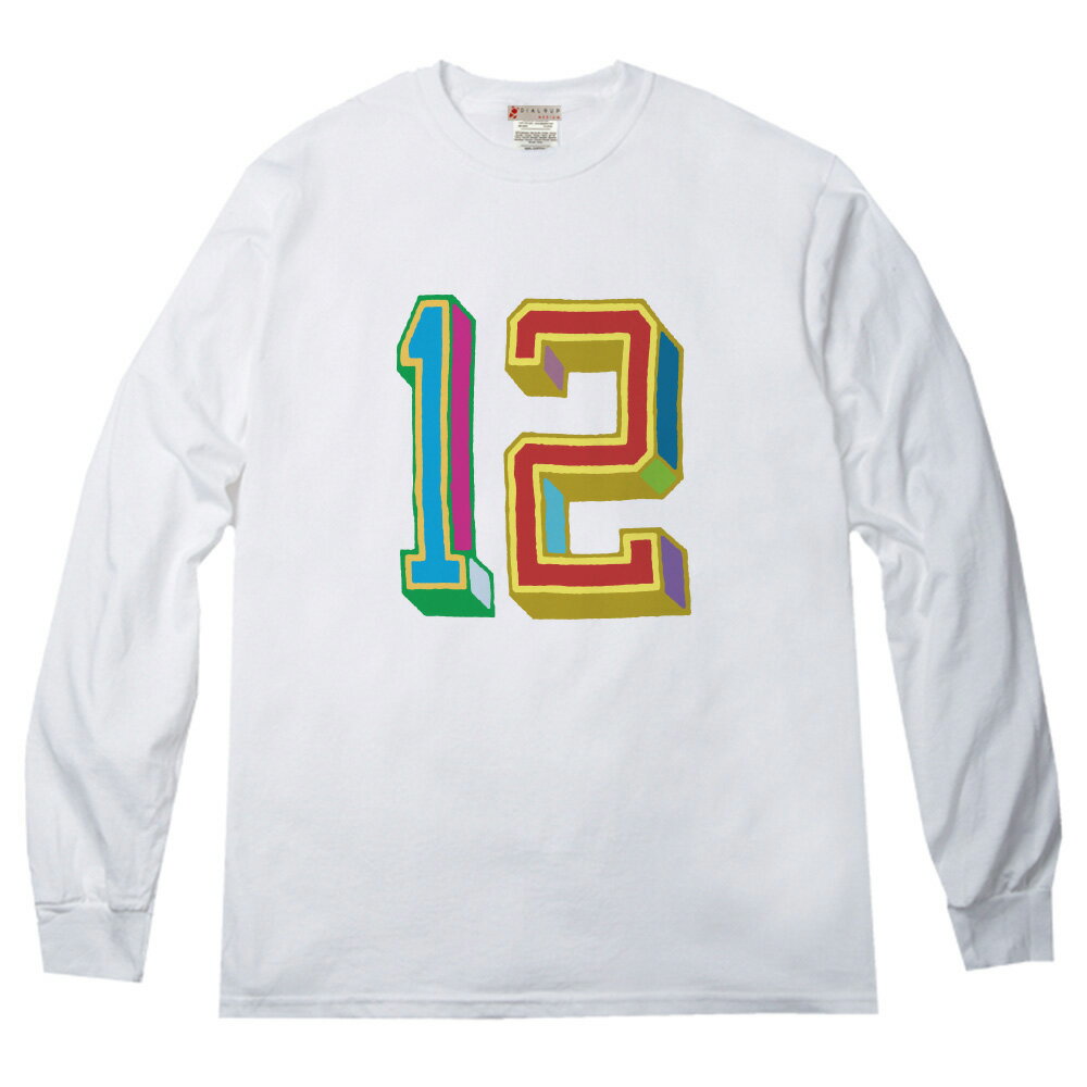 Rakuten - クレイジーカラー 手書き 12ナンバリング ロングTシャツ