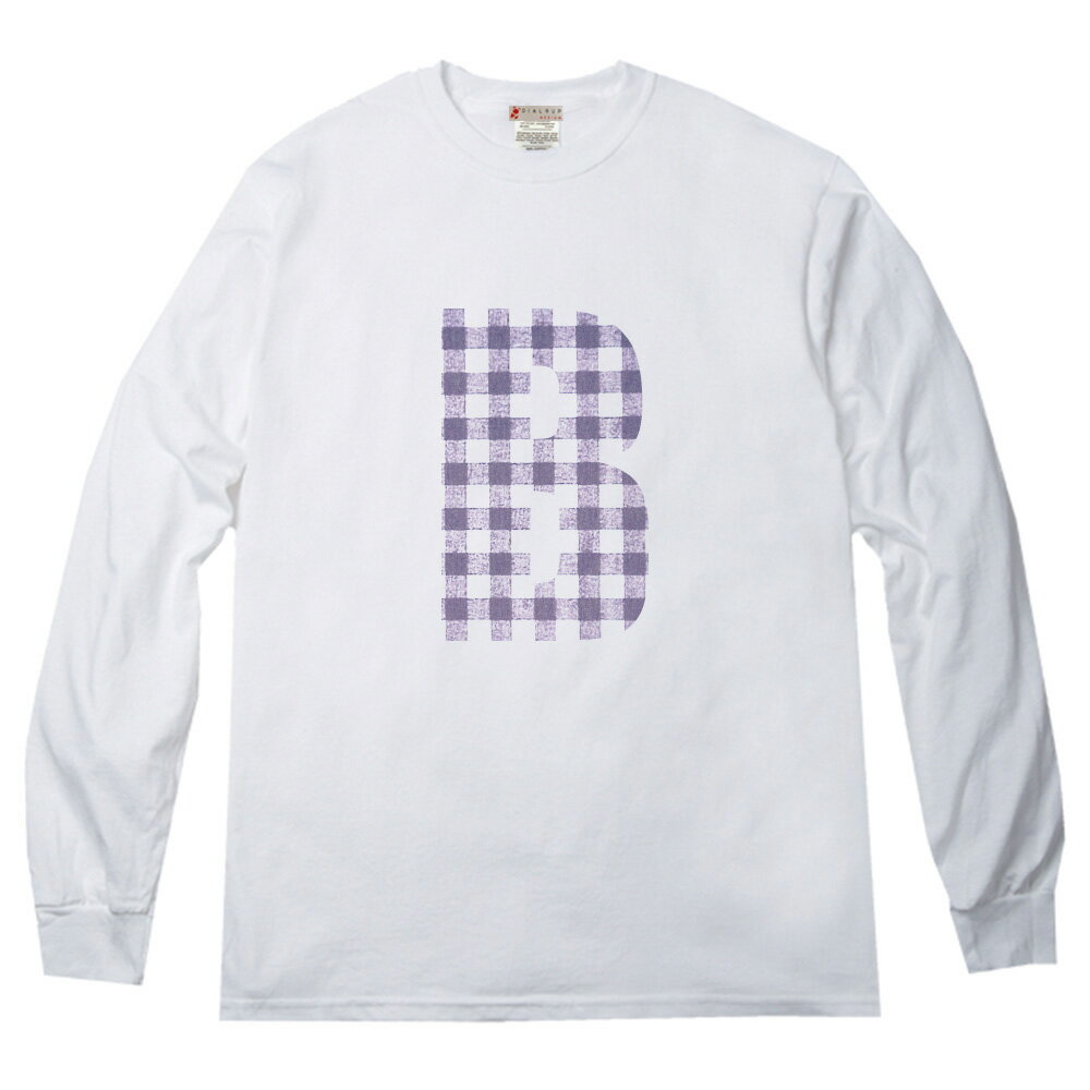 Rakuten - シンプルなチェック柄で BロゴロングTシャツ