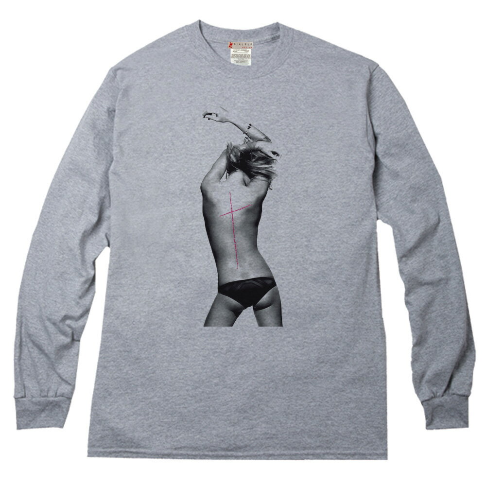 ヌードフォト 手書きクロスデザイン ロングTシャツ