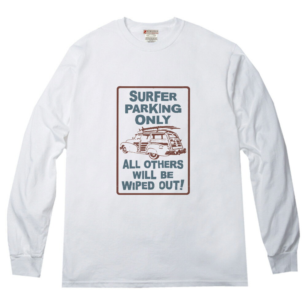 カリフォルニア 海岸沿い 目にしそうな 標識 モチーフ ロングTシャツ