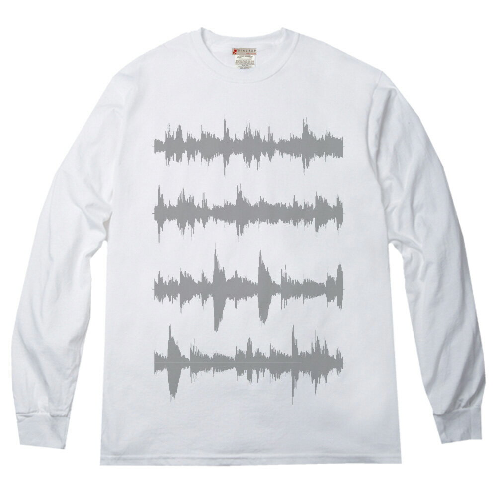 Rakuten - 音の波形 ロングTシャツ