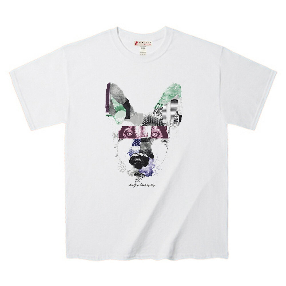 Rakuten - Tシャツ シェパード犬 コラージュで表現アニマルTee