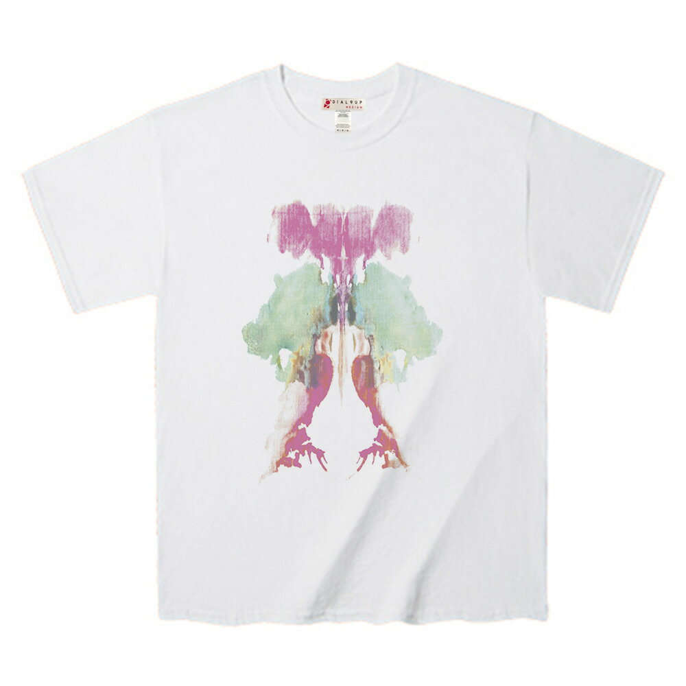 Rakuten - 水彩Tシャツ シンメトリーデザインTee