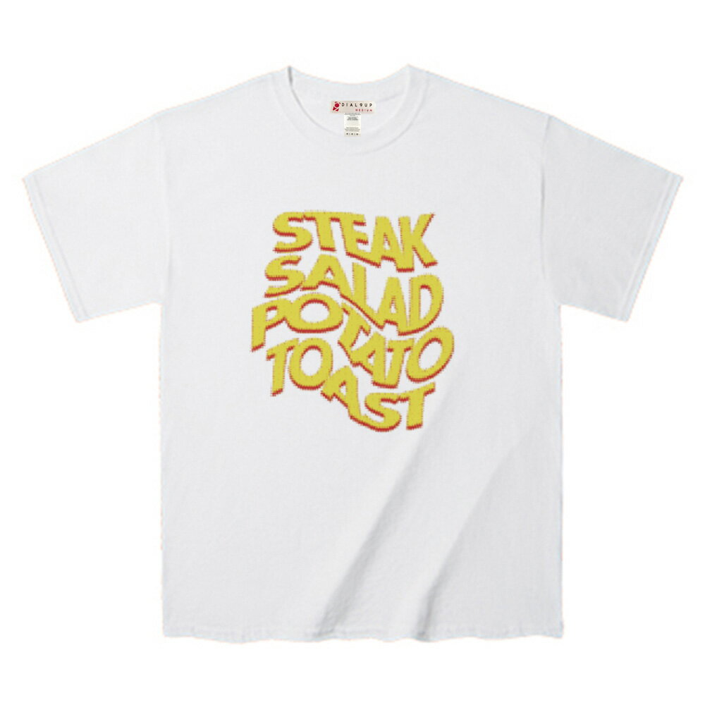 Tシャツ テイスティー ドット描かれた今晩のメニュー タイポ Tee