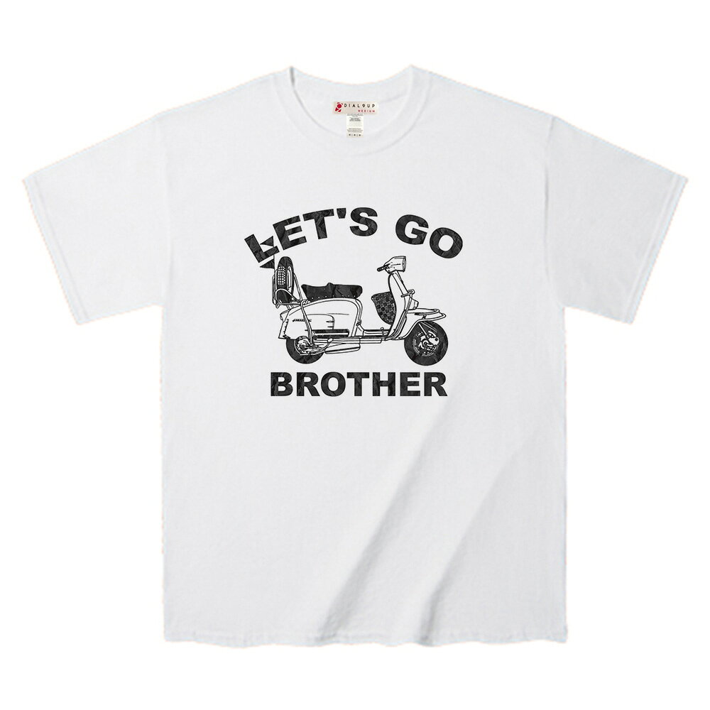 Rakuten - Tシャツ 行こうぜ相棒 元気なメッセージにべスパ デザインTee