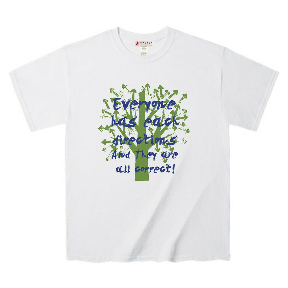 Rakuten - Tシャツ 矢印と木をモチーフにしたメッセージ デザインTee
