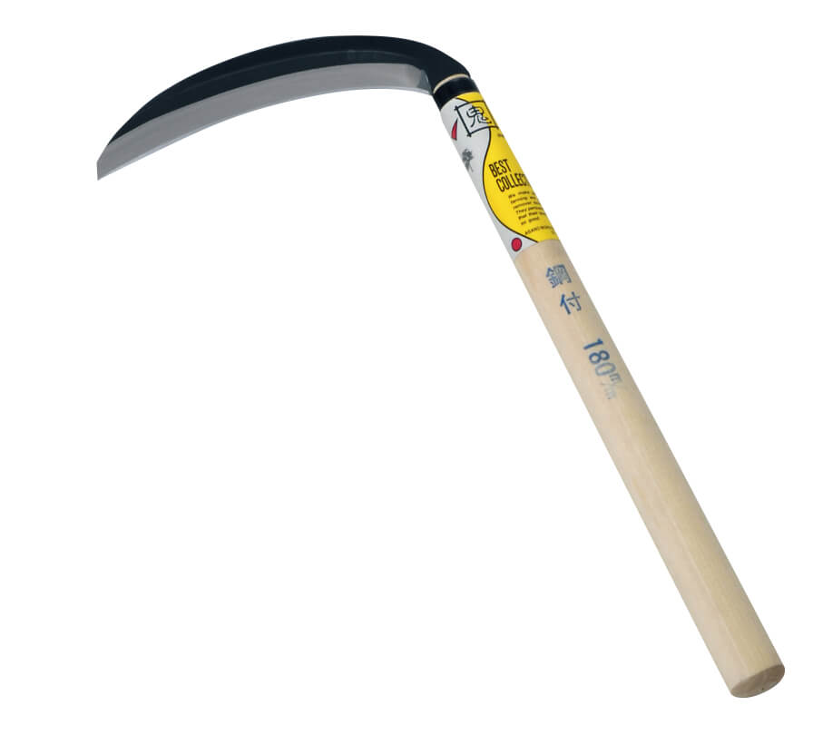樂天商城 - 浅野木工所　背丈のある柔らかい草の草刈りに【BC（鋼付）丸型鎌180mm】