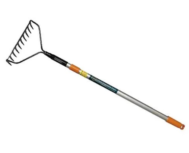 カネコ総業　アルミ伸縮式アメリカンレーキ　10爪