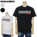 ディースクエアード DSQUARED2 Tシャツ 半袖 メンズ ホワイト/ブラック S74GD0828 S22427【アウトレットセール】【セールにつき返品不可】