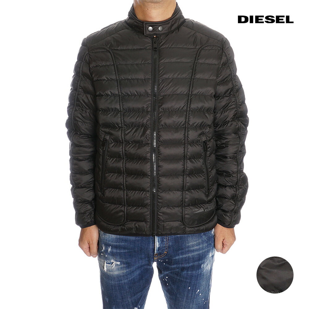 【最終処分均一価格】ディーゼル DIESEL 中綿ジャケット ライダースタイプ メンズ ブラック A06422 0BHAZ