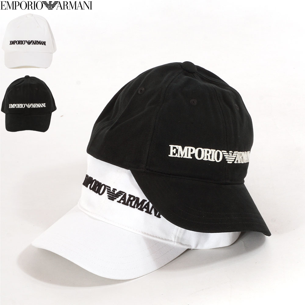アルマーニ エンポリオアルマーニ EMPORIO ARMANI キャップ 帽子 メンズ ホワイト/ブラック 627901 CC994