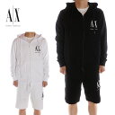 アルマーニエクスチェンジ ARMANI EXCHANGE セットアップ ジップパーカー スウェット ショートパンツ 上下 メンズ 8NZMPP 8NZSPA ZJ1ZZ