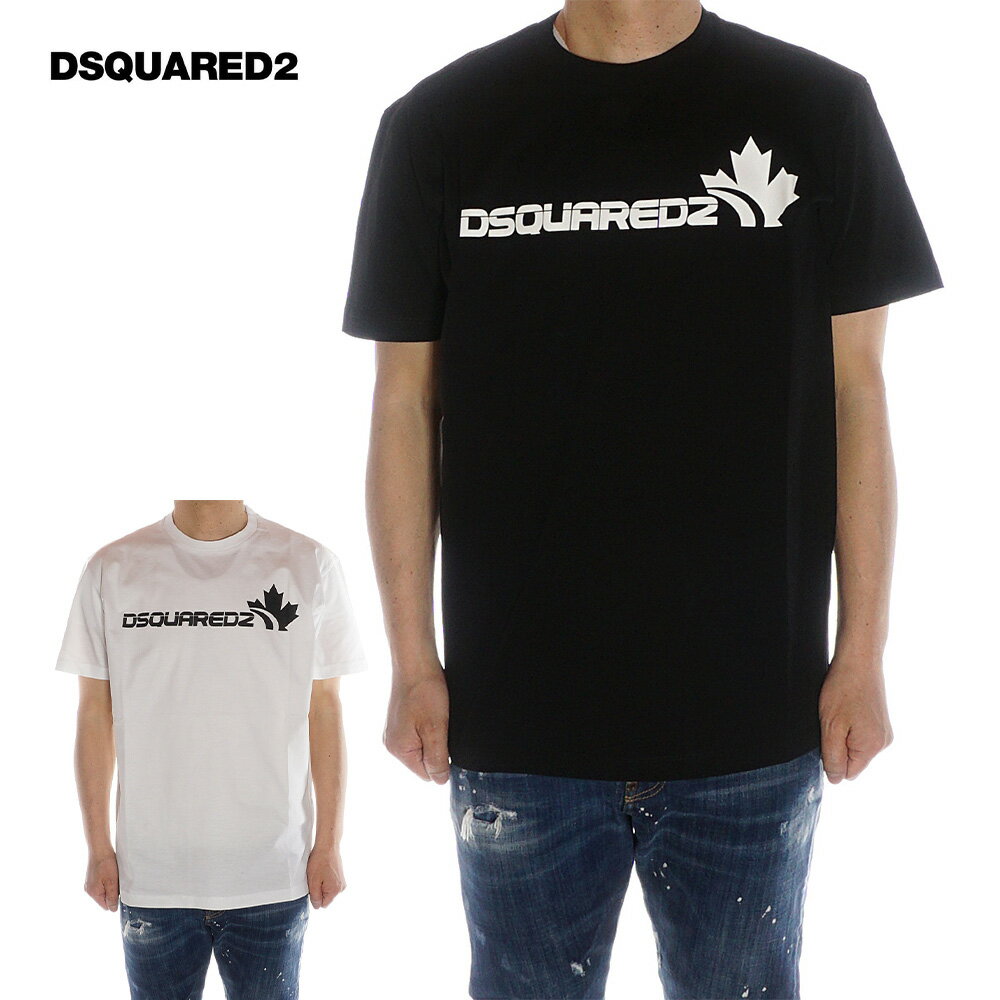 ディースクエアード DSQUARED2 Tシャツ メンズ ホワイト/ブラック S71GD1278 S23009