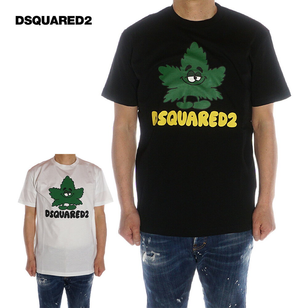 ディースクエアード ディースクエアード DSQUARED2 Tシャツ メンズ ホワイト/ブラック S71GD1279 S23009