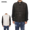 ディーゼル DIESEL 中綿ベスト メンズ ライトグレー/ブラック A10693 0BHAZ