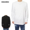 ディースクエアード DSQUARED2 ロングTシャツ 長袖 ロンT メンズ ブラック/ホワイト D9M104700