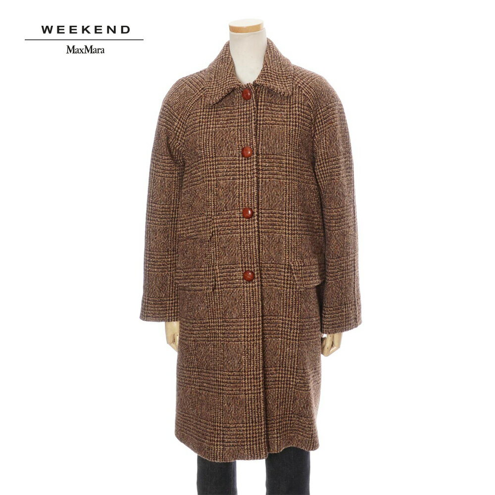 マックスマーラ ウィークエンドライン MAXMARA WEEKEND LINE ツイード素材 コート レディース ブラウン系チェック 50160633600 PITONE
