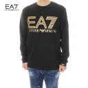 エンポリオ・アルマーニ EMPORIO ARMANI EA7 長袖 ロングTシャツ メンズ ブラック×ゴールド 3DPT38 PJMUZ 0208