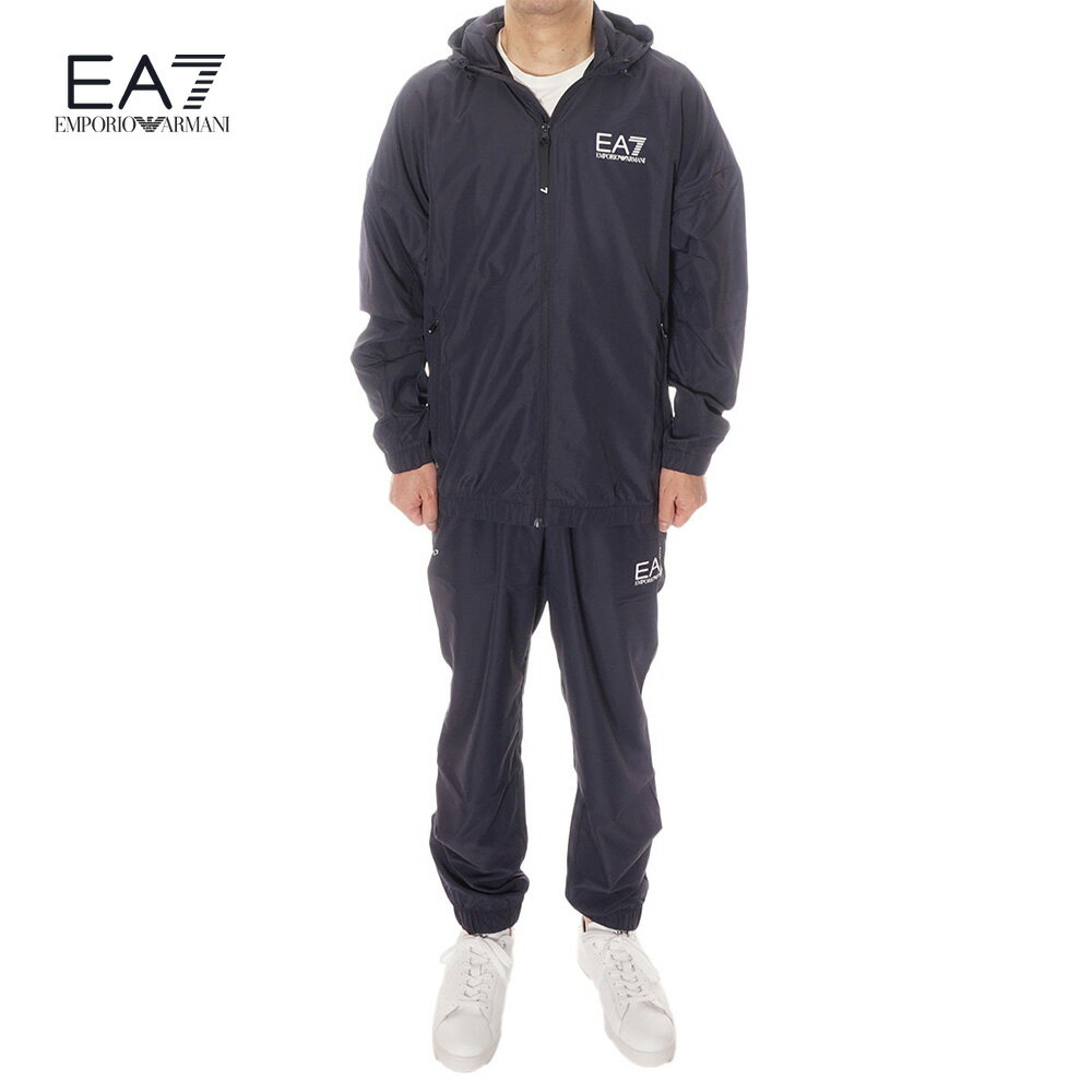 エンポリオ・アルマーニ EMPORIO ARMANI EA7 セットアップ ジップパーカー シャカシャカ系 メンズ ネイビー 8NPV08 PN4HZ 1554