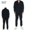 エンポリオ・アルマーニ EMPORIO ARMANI EA7 セットアップ スウェット上下 トラックジャケット メンズ ブラック×ゴールドロゴ 8NPV51 PJ05Z 0208