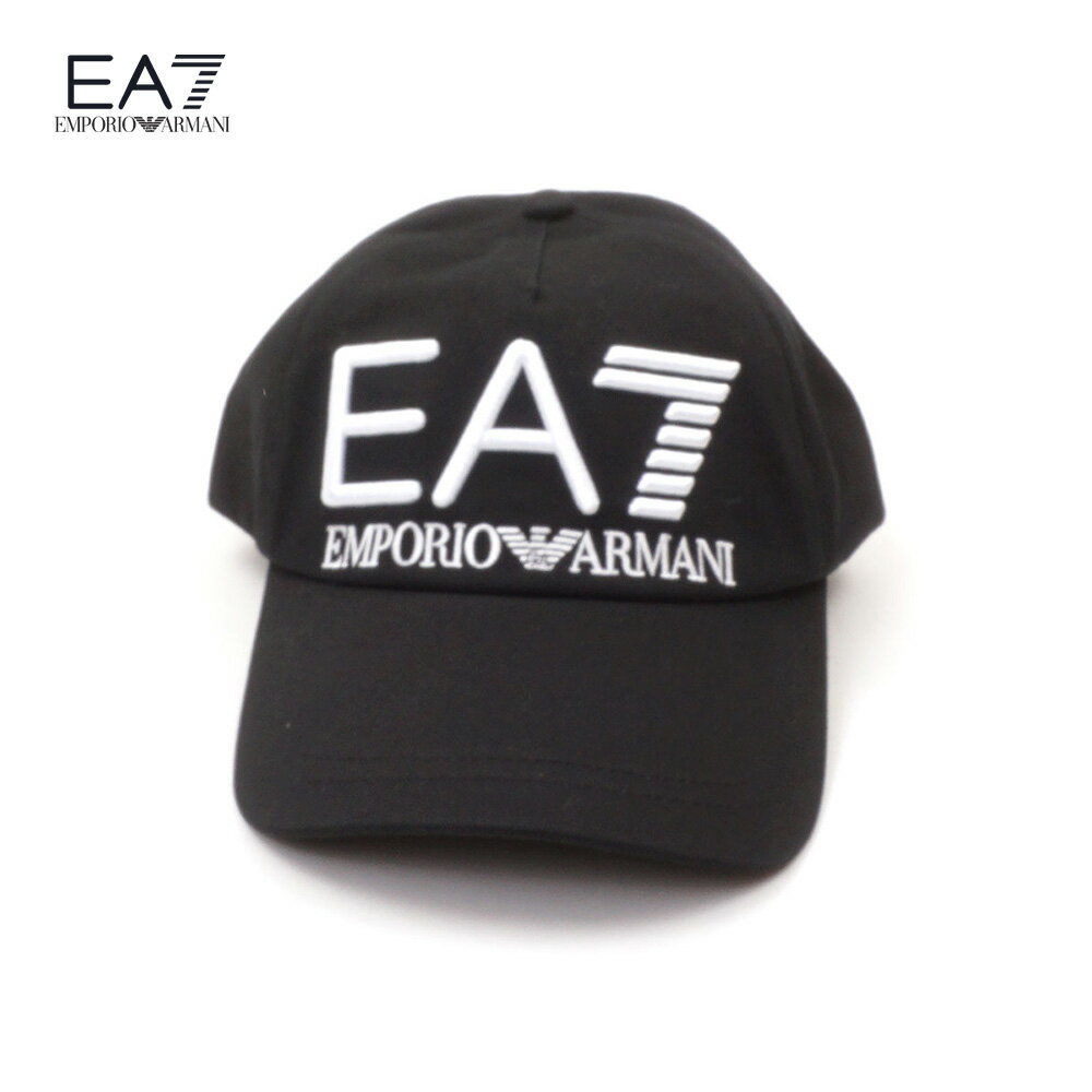 エンポリオ・アルマーニ EMPORIO ARMANI EA7 キャップ 帽子 メンズ ブラック×ホワイト 245091 CC980 42520