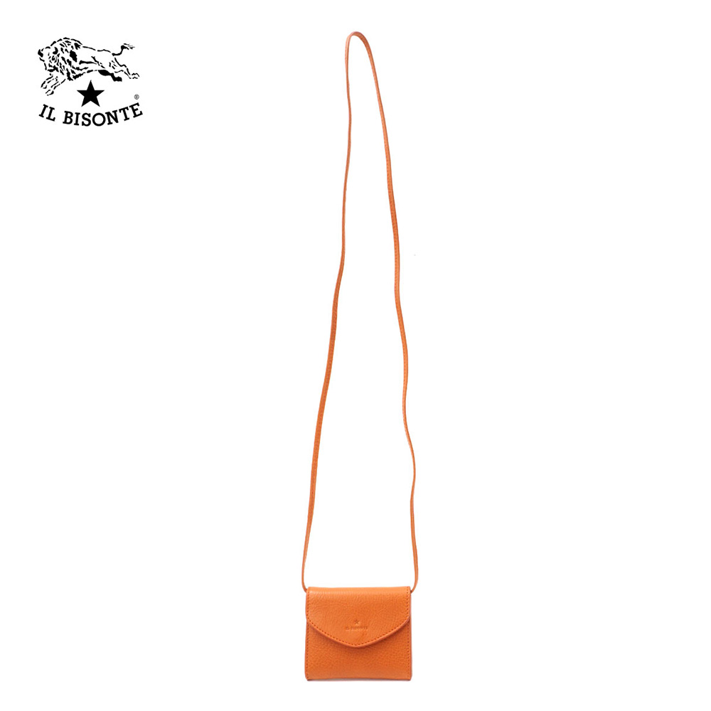 イルビゾンテ IL BISONTE ショルダー カードケース ユニセックス Caramel SCC118 PV0001 CA114B