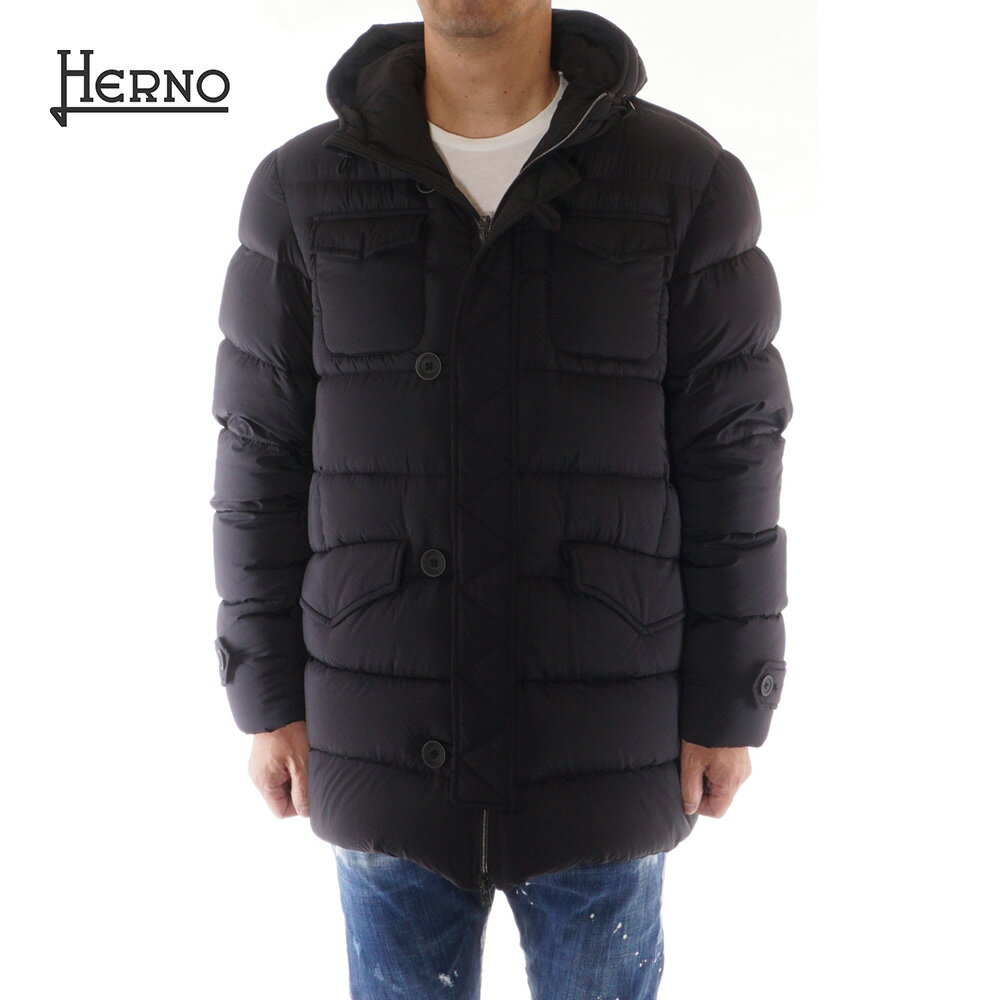ヘルノ HERNO ダウンジャケット メンズ ブラック PI004ULE 12456Z 9300