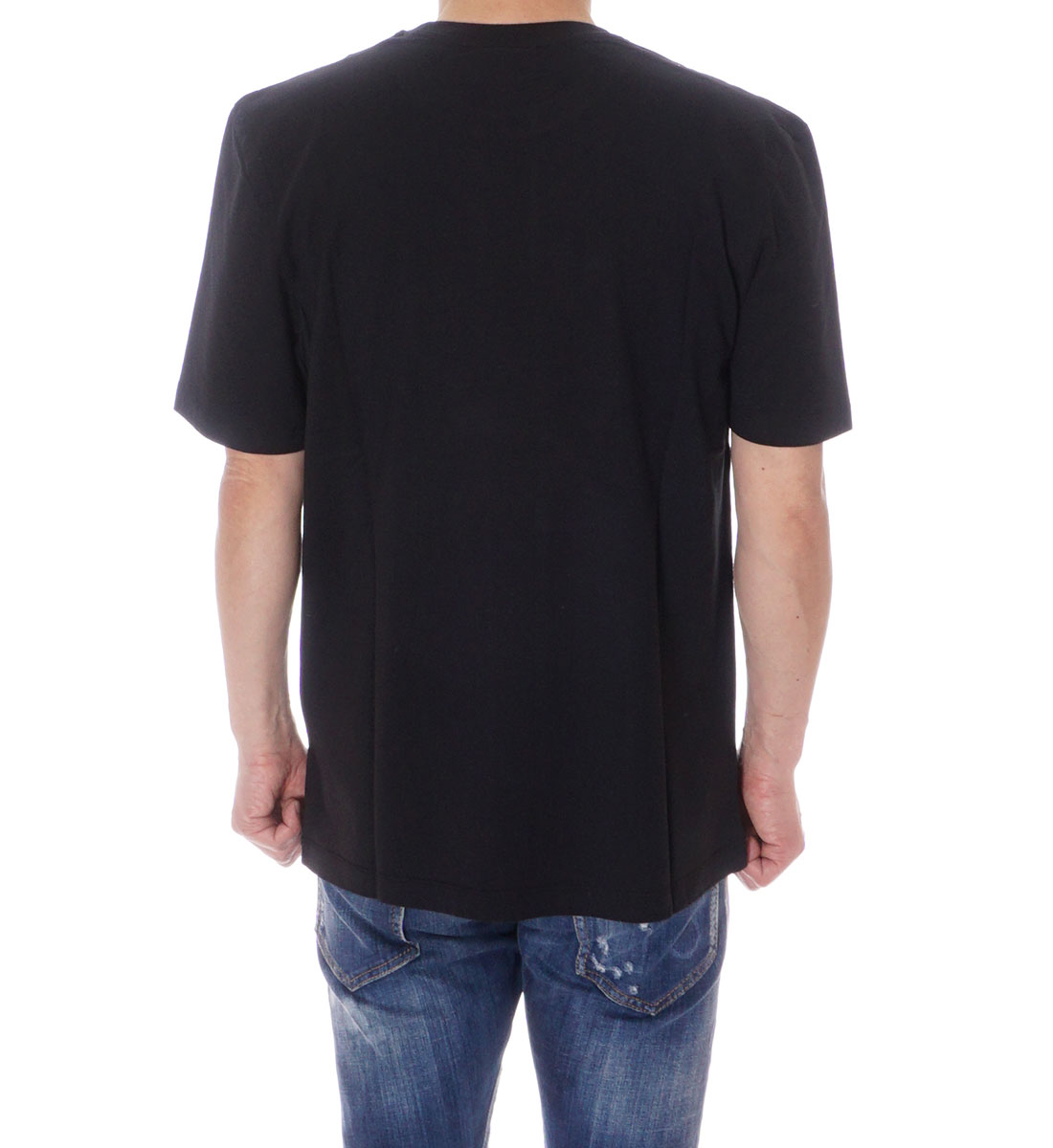 メゾンキツネ MAISON KITSUNE 半袖Tシャツ 丸首 ユニセックス ブラック LM00110KJ0008 P199