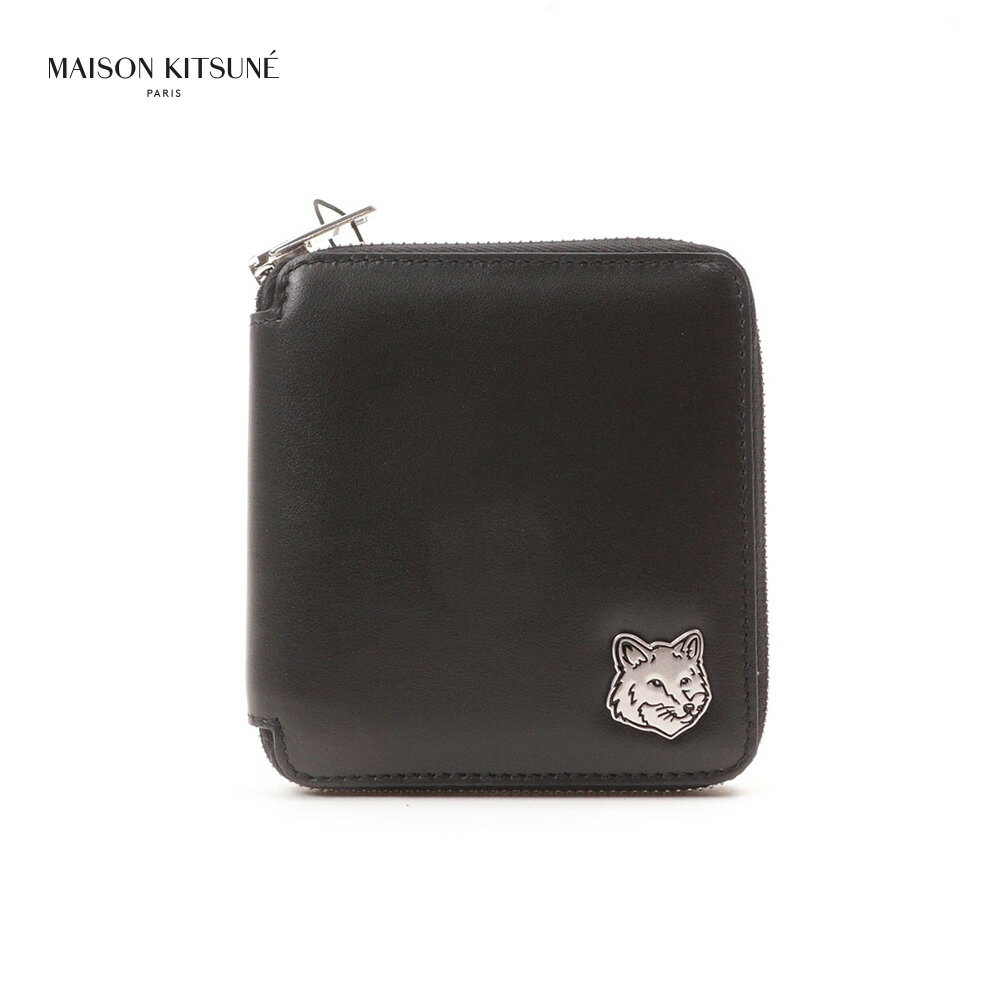 メゾンキツネ MAISON KITSUNE ジップ 財布 ブラック MM05346LC0043 P199